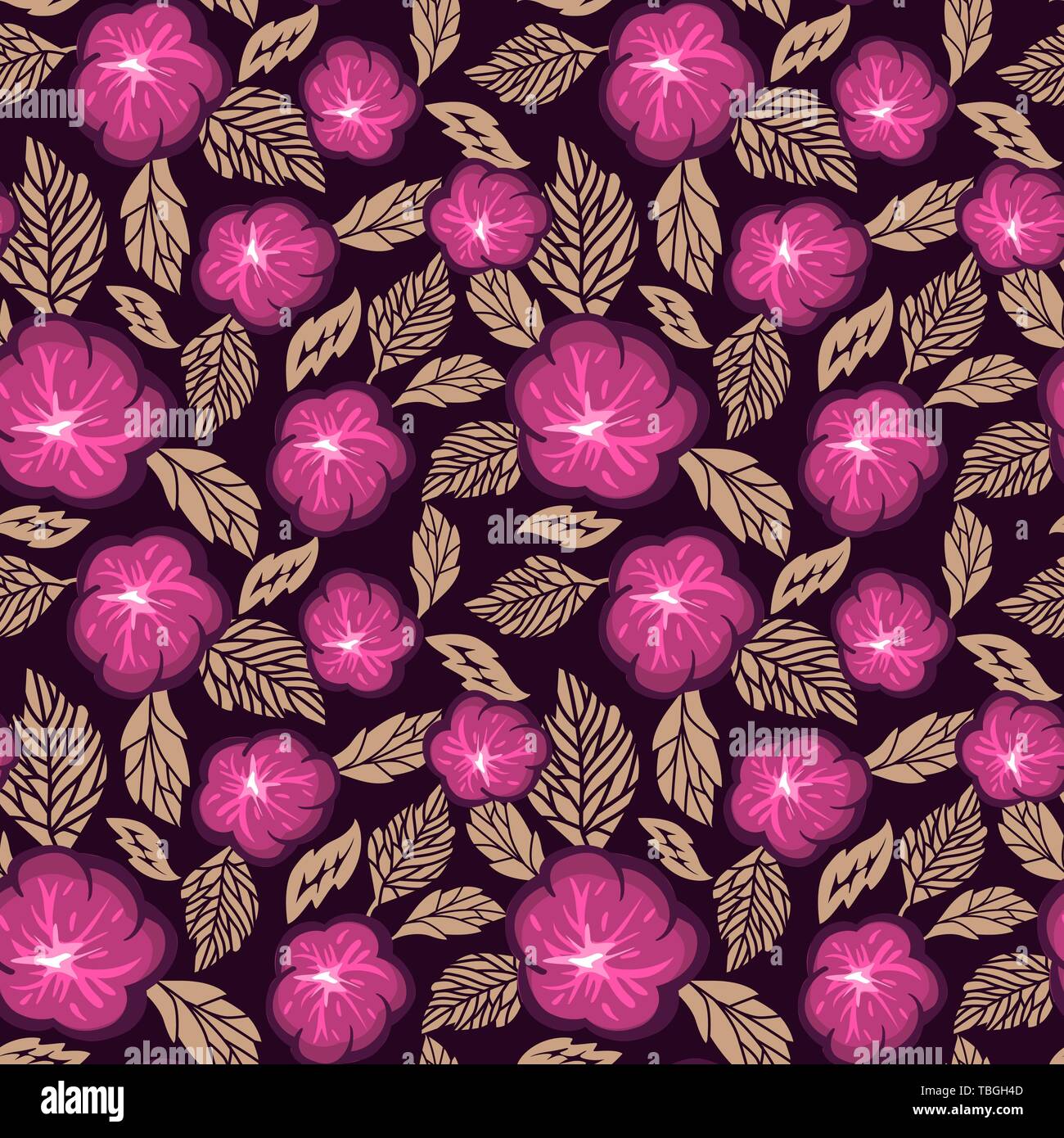 Light floral seamless pattern. red and beige Stock Vector