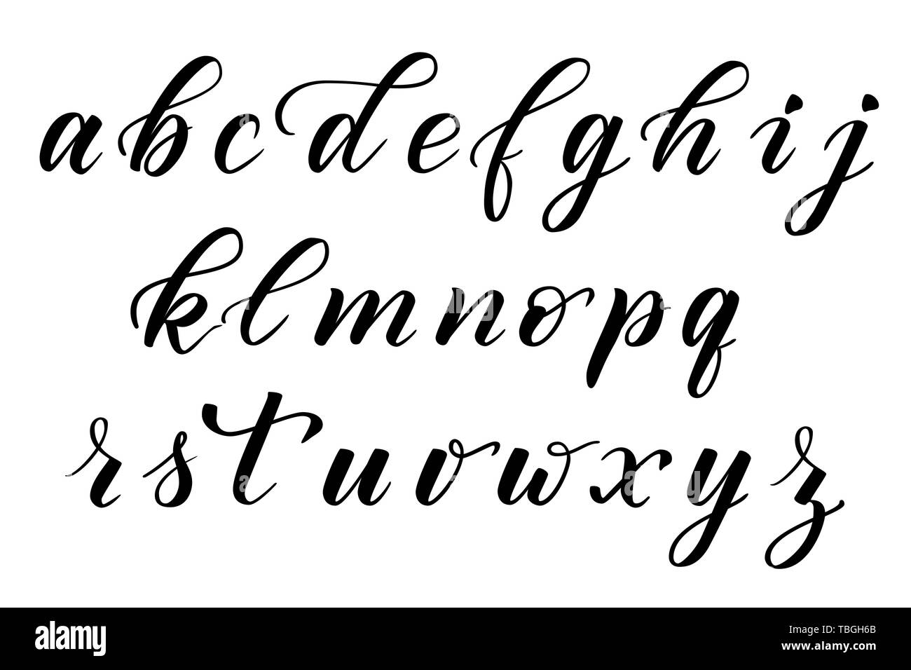 Calligraphy Brush Font Alphabet