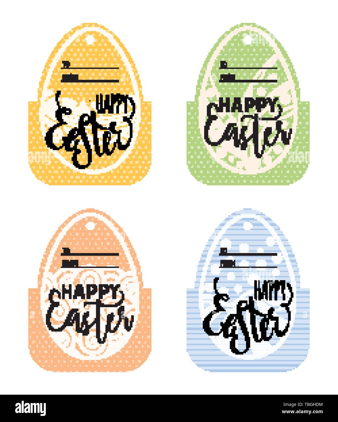 Set of vintage Easter gift tags Stock Vector Image & Art - Alamy