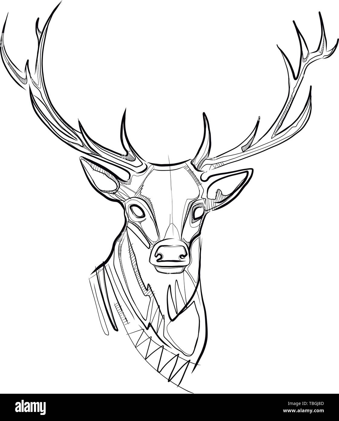 Picture Library Download Deer Heads Small Clip Art  Small Deer Head Drawing  Transparent PNG  378x598  Free Download on NicePNG