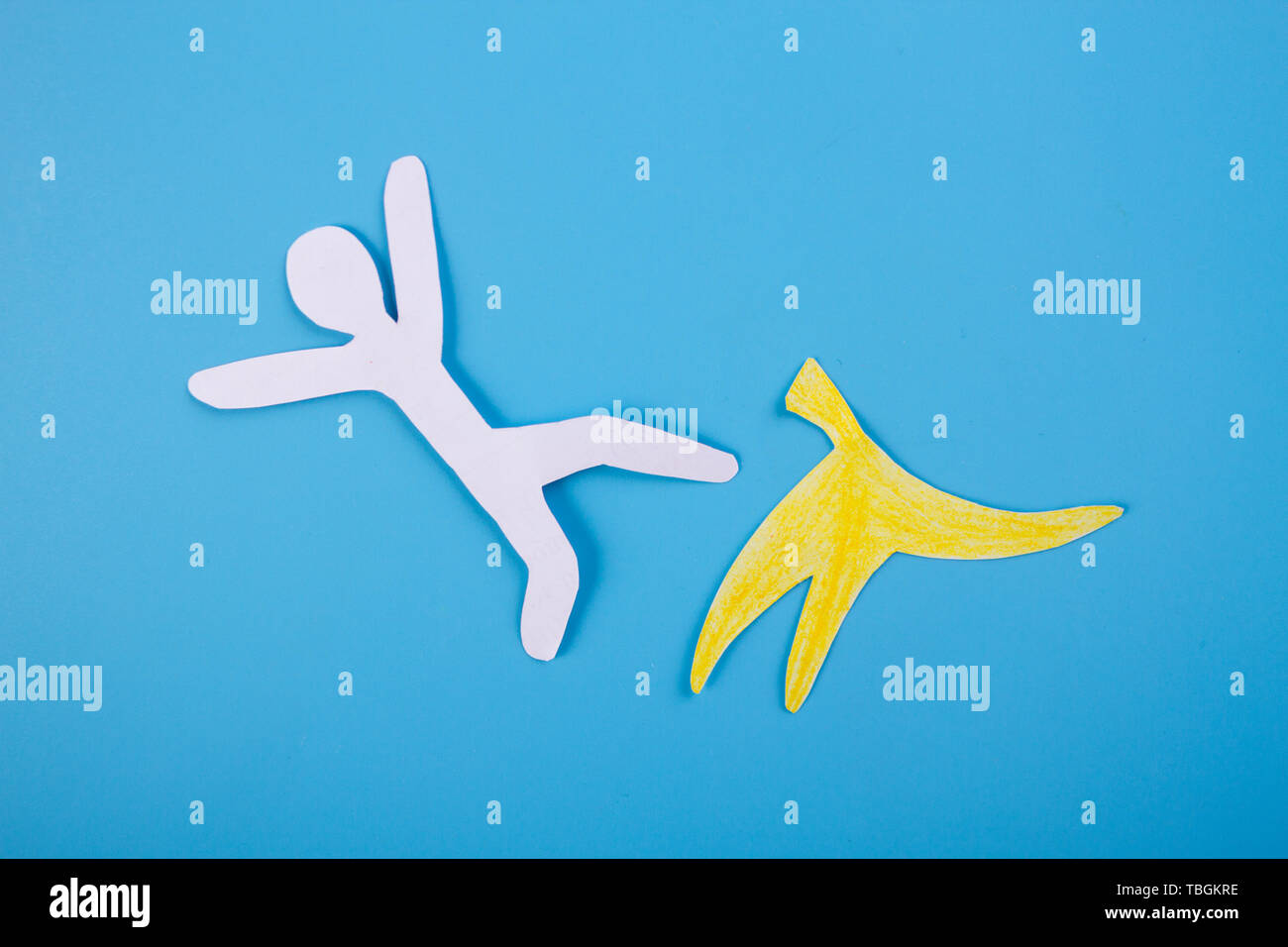 Person slipping on a banana peel. humor Stock Photo Alamy