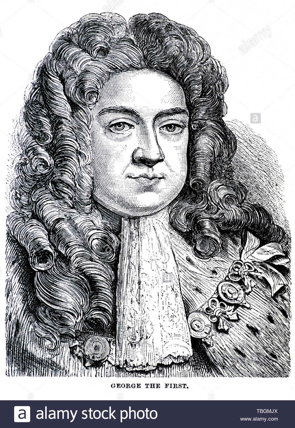 George I, 1660 – 1727, was King of Great Britain and Ireland from 1 August 1714 until his death Stock Photo