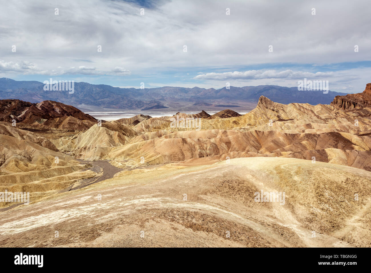 Zabriskie Point in Death Valley National Park in California, USA Stock Photo