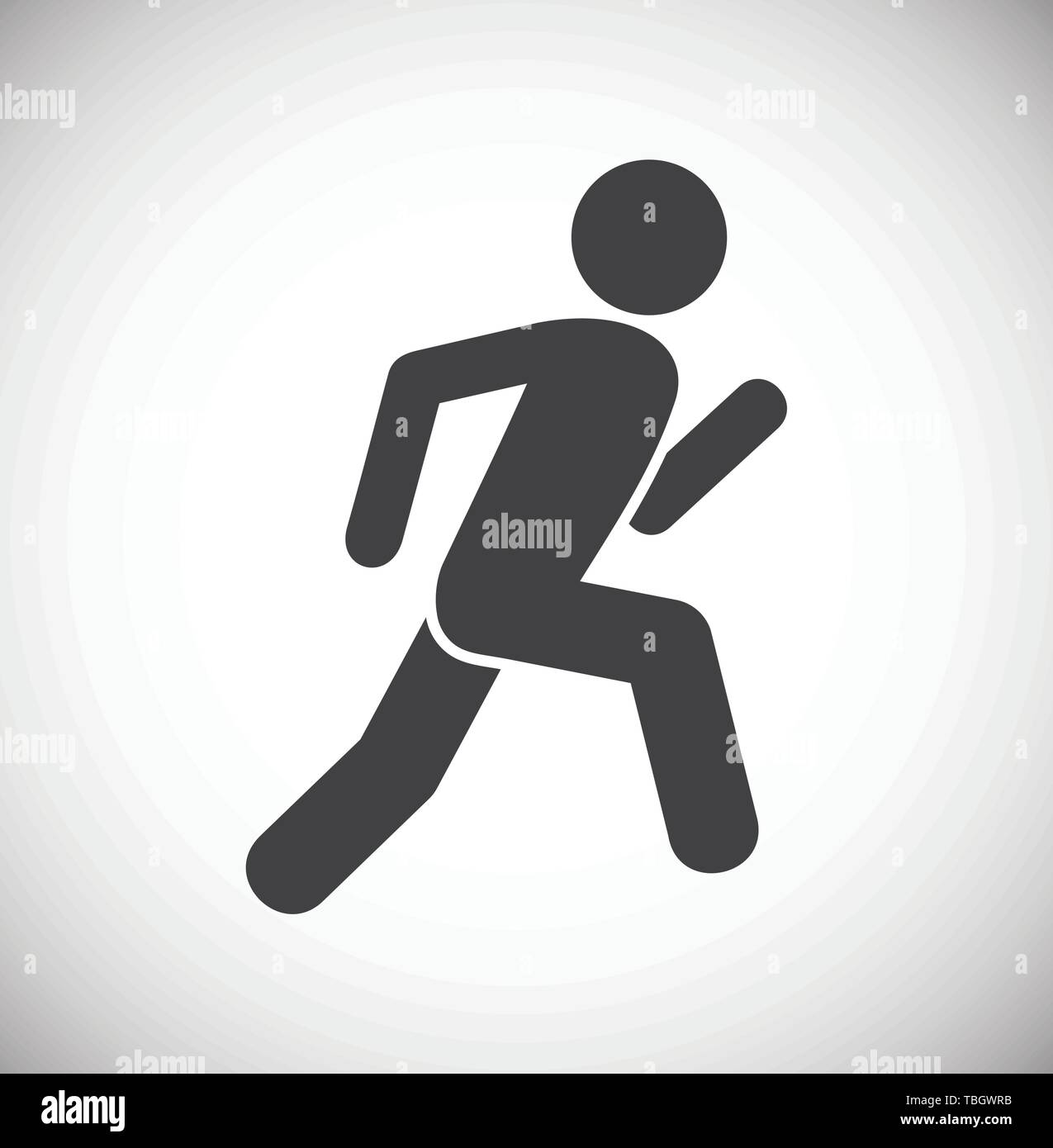 Running related icon on background for graphic and web design. Simple ...