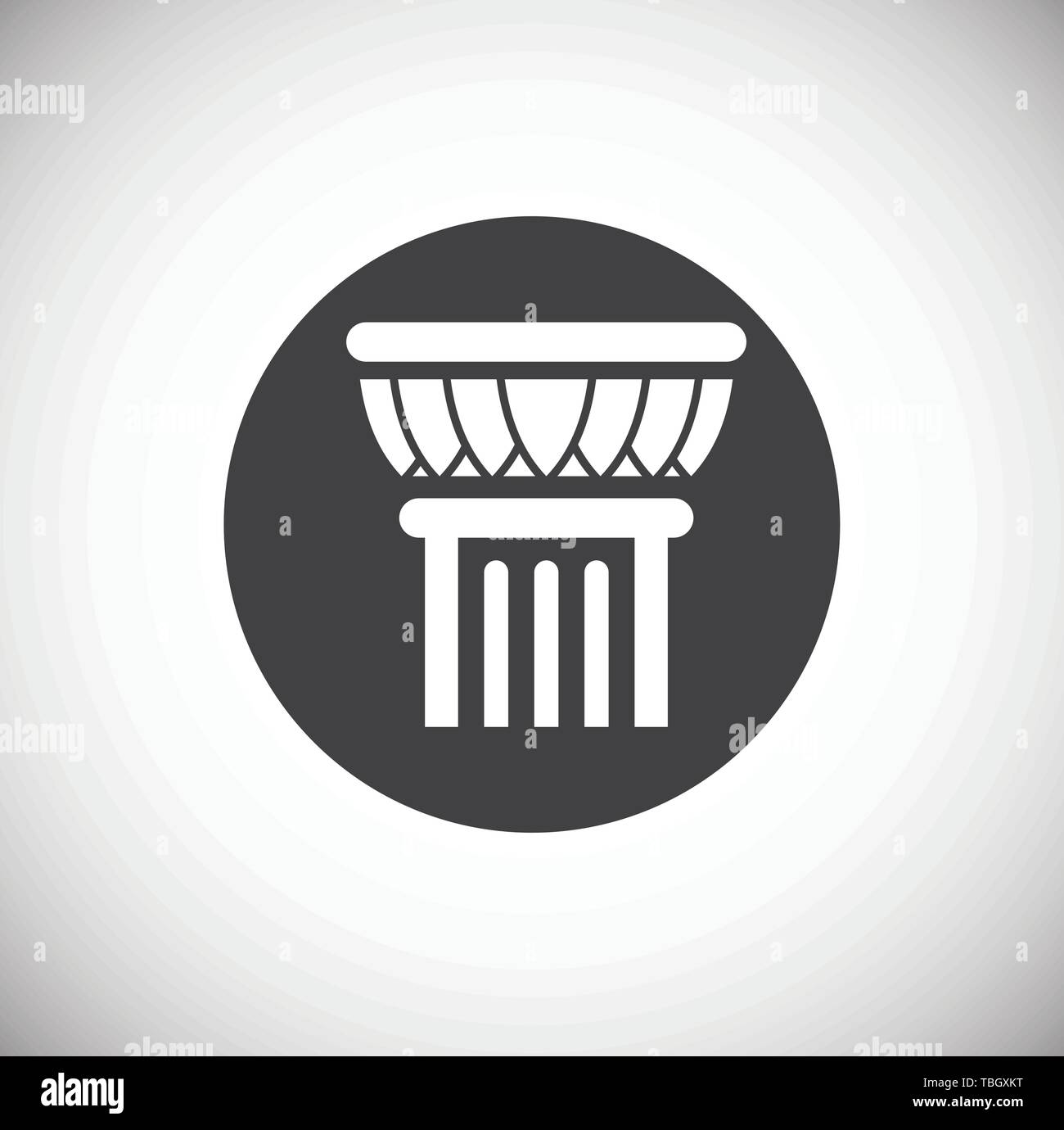 Column icon on background for graphic and web design. Simple ...