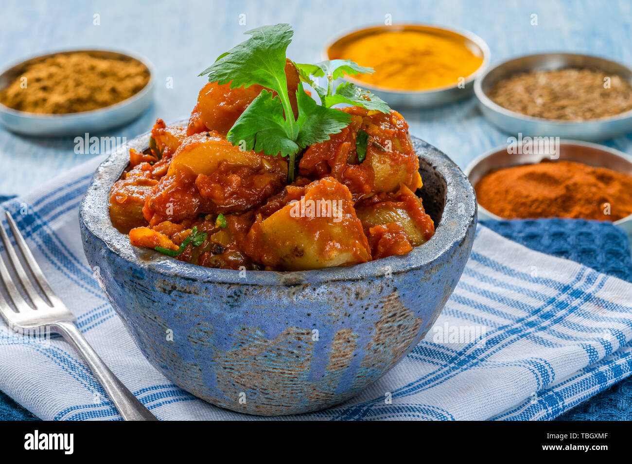 Indian potatoes with cumin hires stock photography and images Alamy
