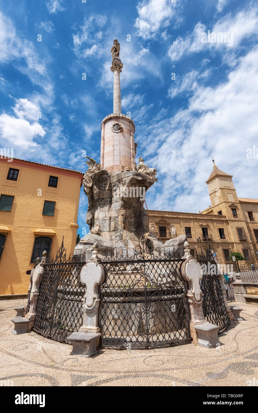 The Triumph of Saint Raphael Triunfo de San Rafael is a monument to the Archangel Raphael built in the seventeenth century in Cordoba, Spain . Stock Photo