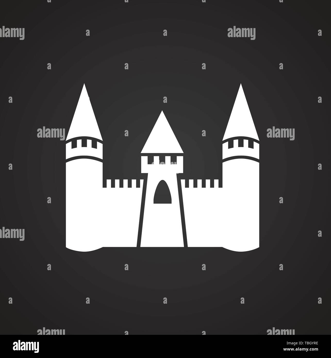 Castle icon on background for graphic and web design. Simple ...