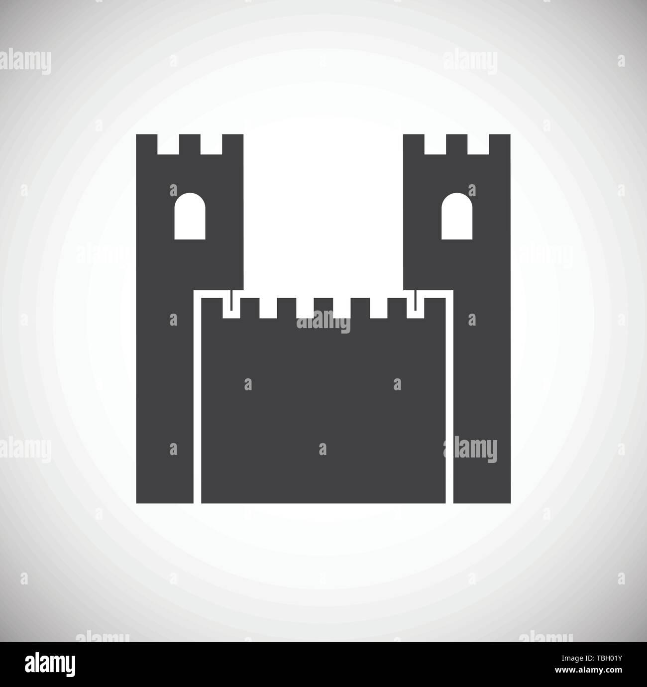 Castle icon on background for graphic and web design. Simple ...