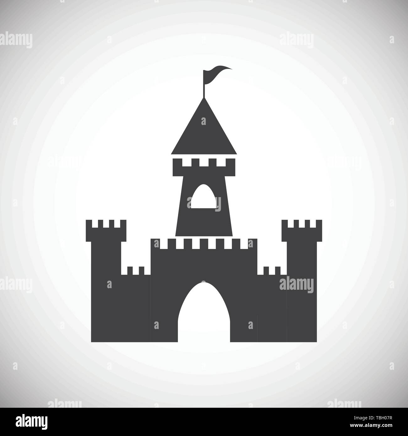 Castle icon on background for graphic and web design. Simple ...