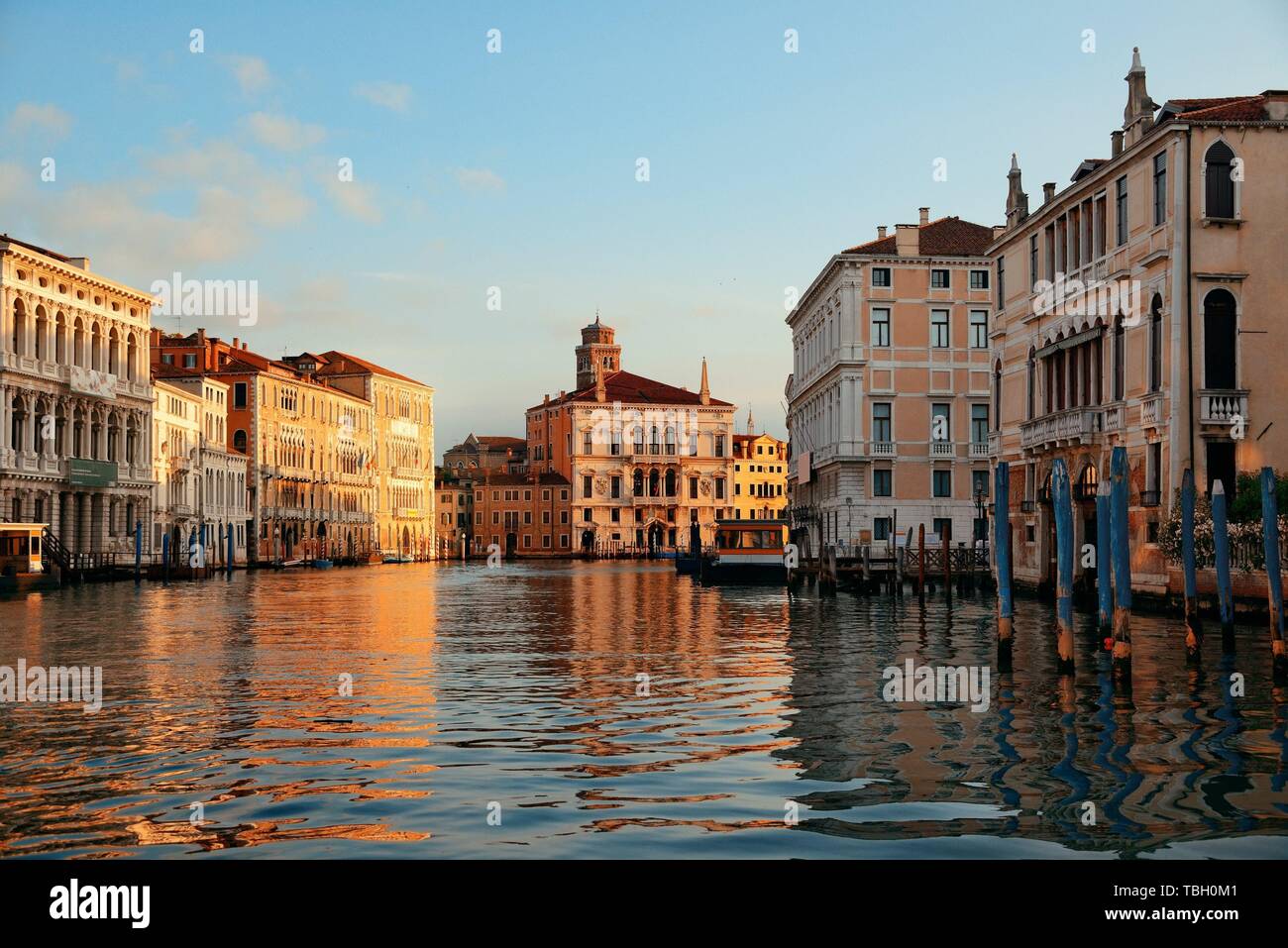 Venice canal view with historical buildings. Italy Stock Photo - Alamy