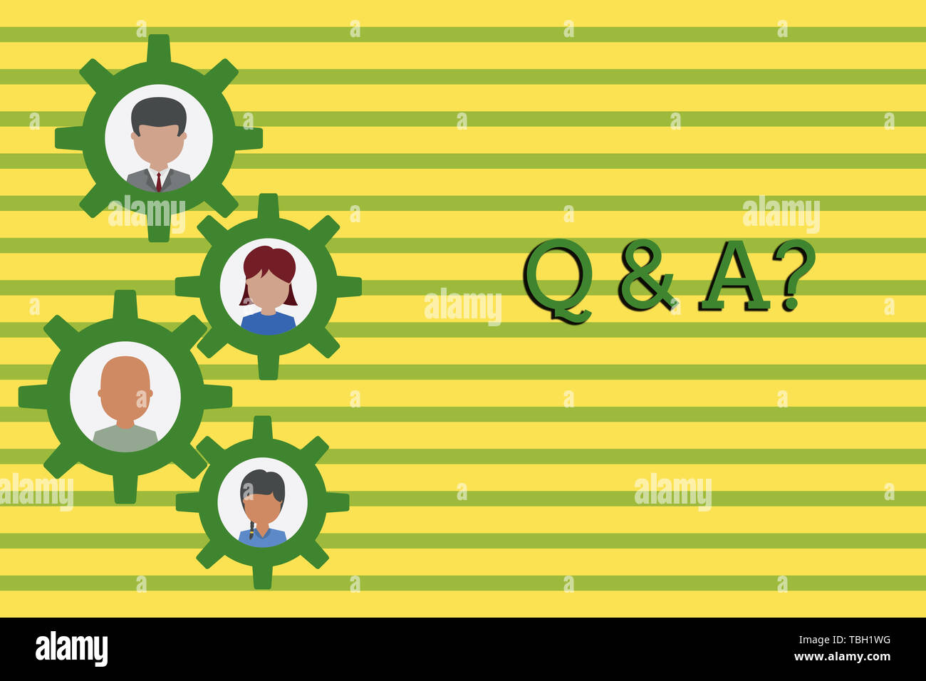 Writing note showing Q And A Question. Business concept for in which ...