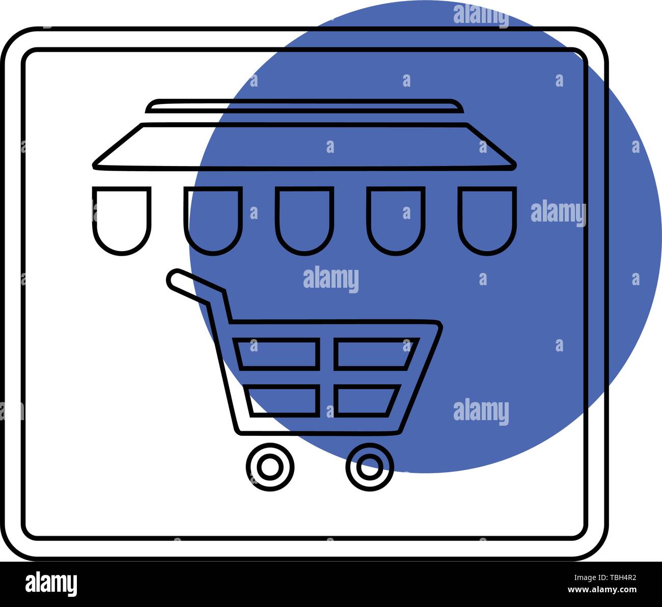 Store with shopping cart icon - vector Stock Vector Image & Art - Alamy