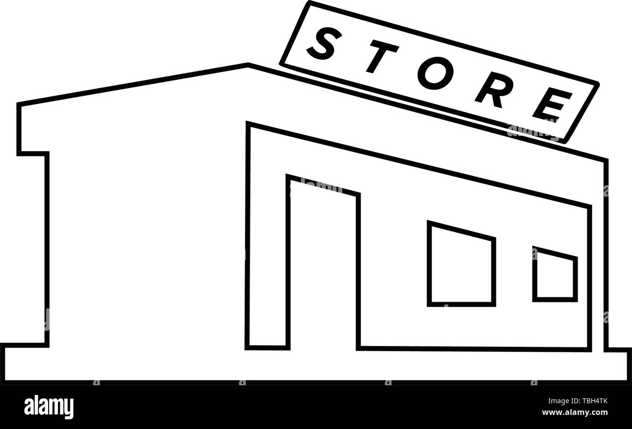 Storefront vector vectors Black and White Stock Photos & Images - Alamy