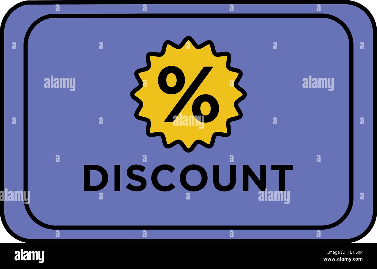 Voucher discount card - vector illustration Stock Vector