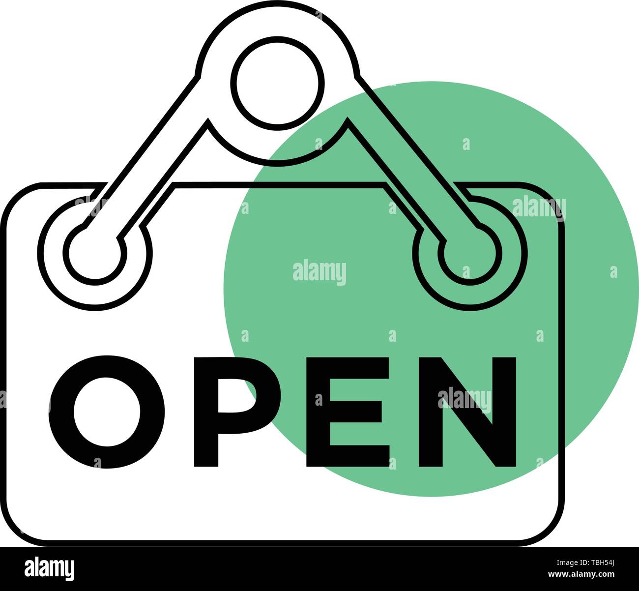 Open vector icon - tag sign symbol Stock Vector