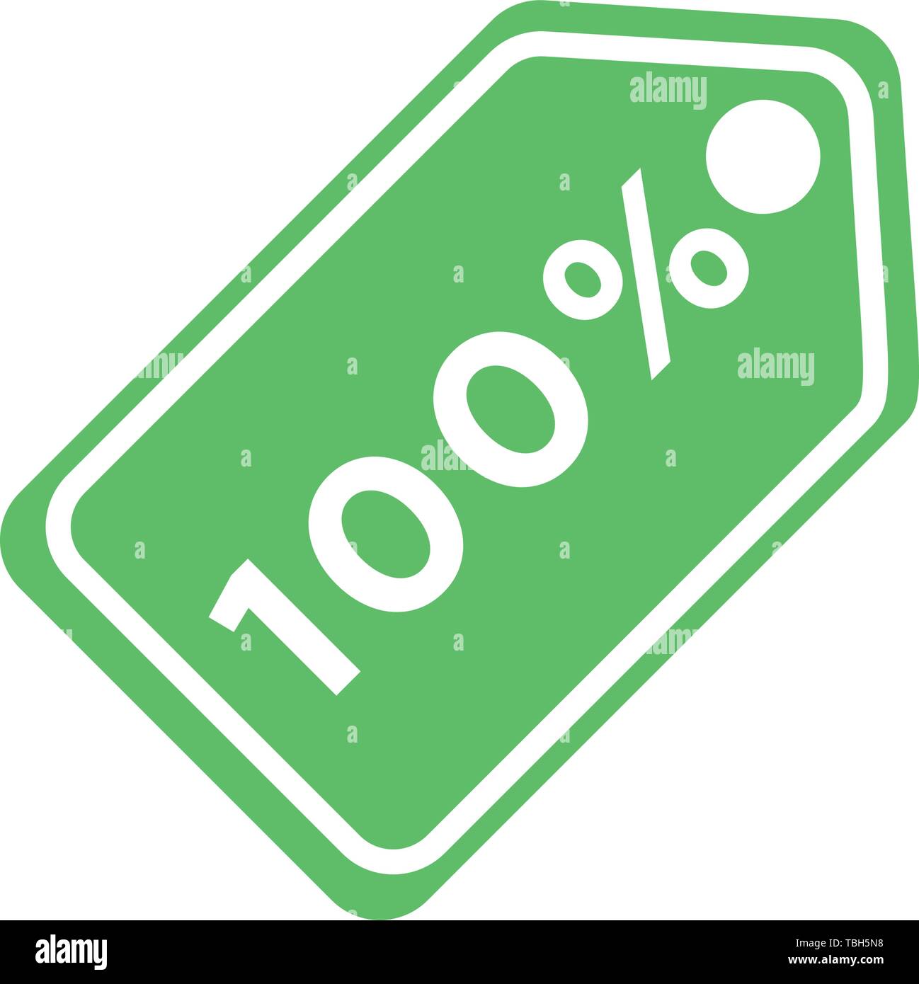 Sale tags icon - one hundred percent sign Stock Vector