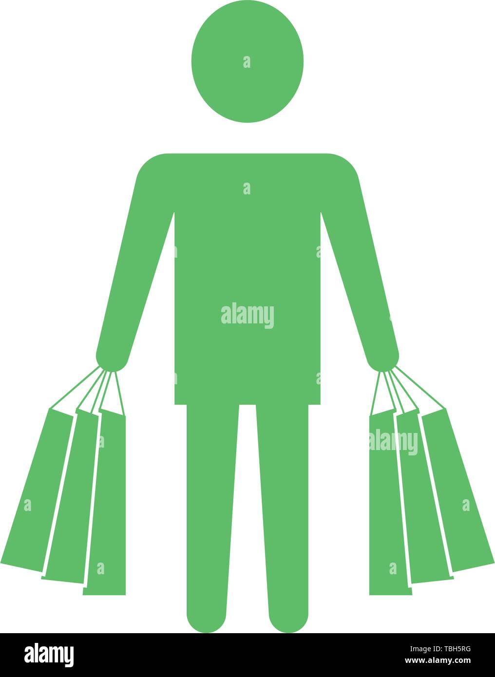 Man carrying shopping bags icon vector Stock Vector Image & Art Alamy