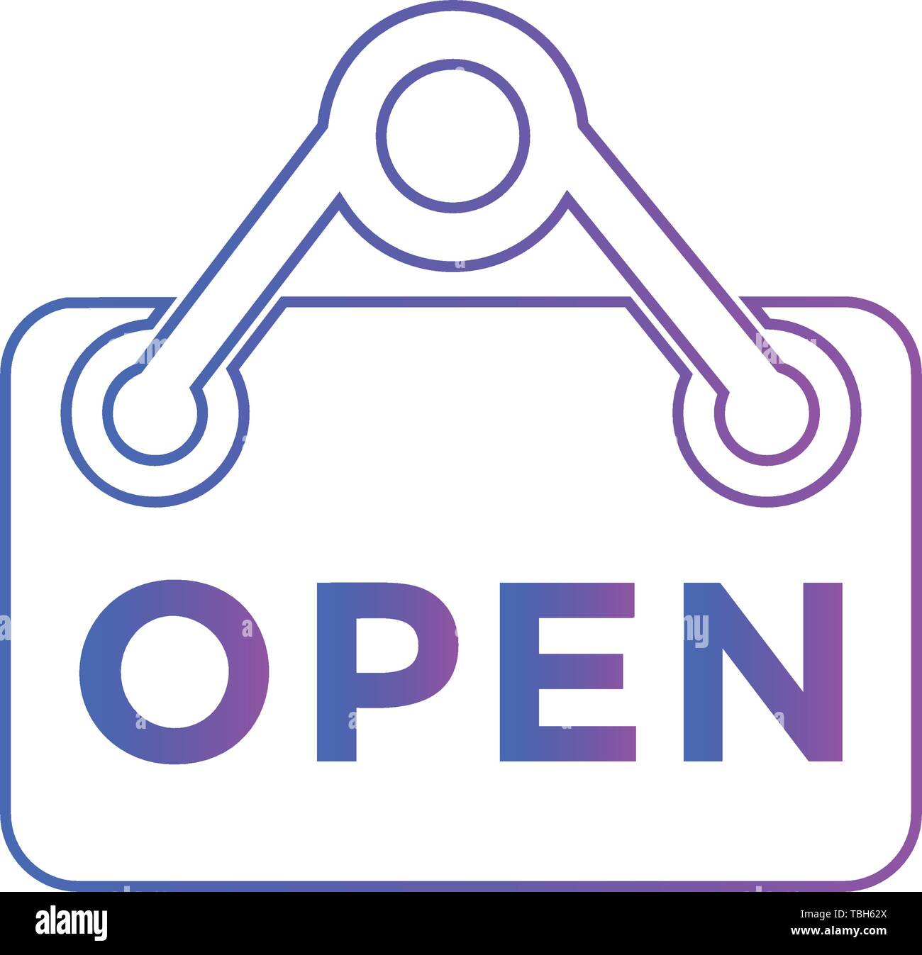 Open vector icon - tag sign symbol Stock Vector