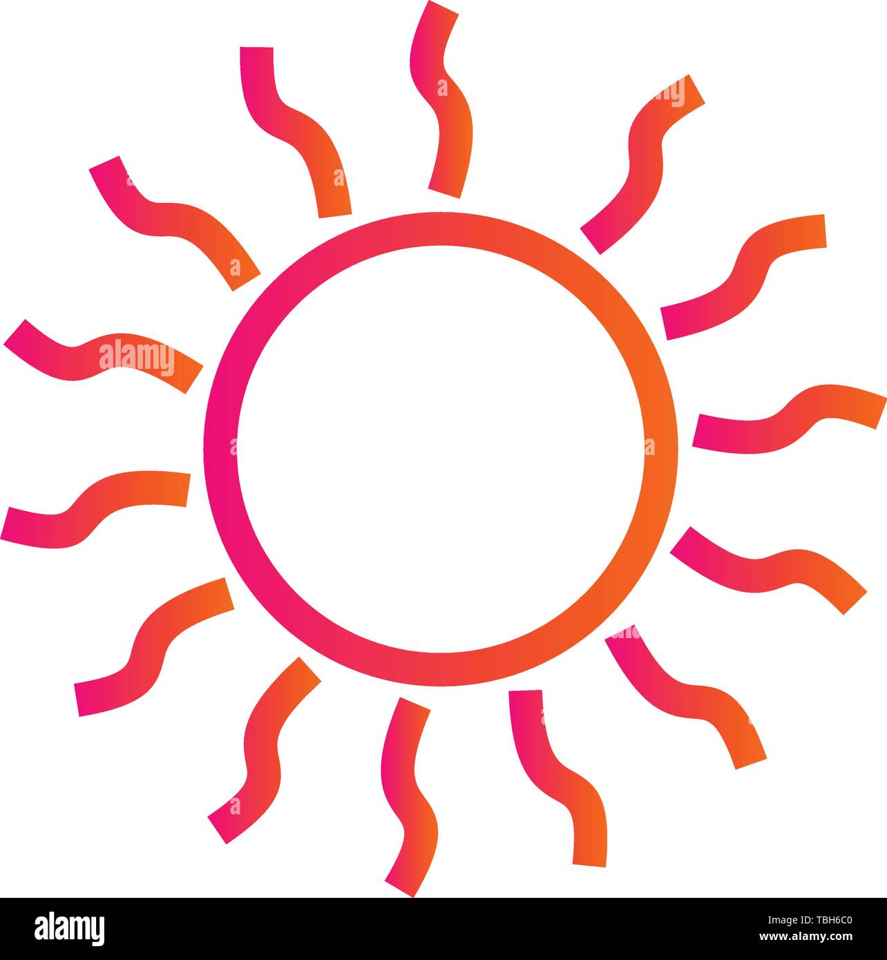 Sun icon modern style - Flat vector Stock Vector Image & Art - Alamy