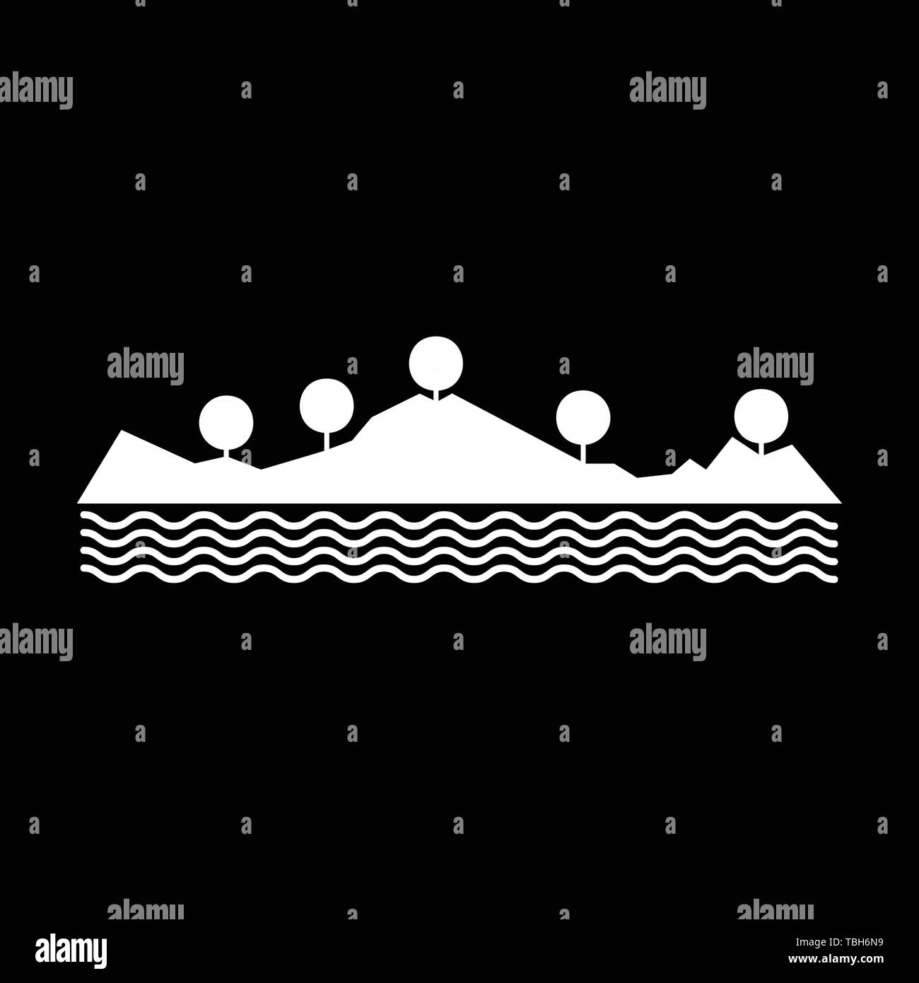 Mountain flat icon - vector Stock Vector Image & Art - Alamy