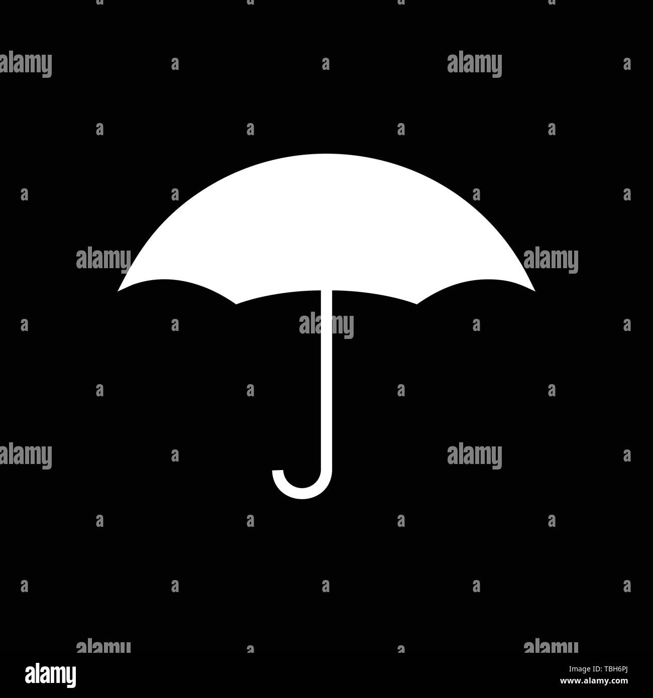 Umbrella icon linear isolated Black and White Stock Photos & Images - Alamy