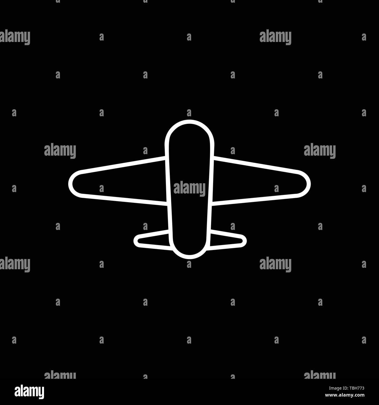 Airplane flat icon - travel and transport vector Stock Vector Image ...