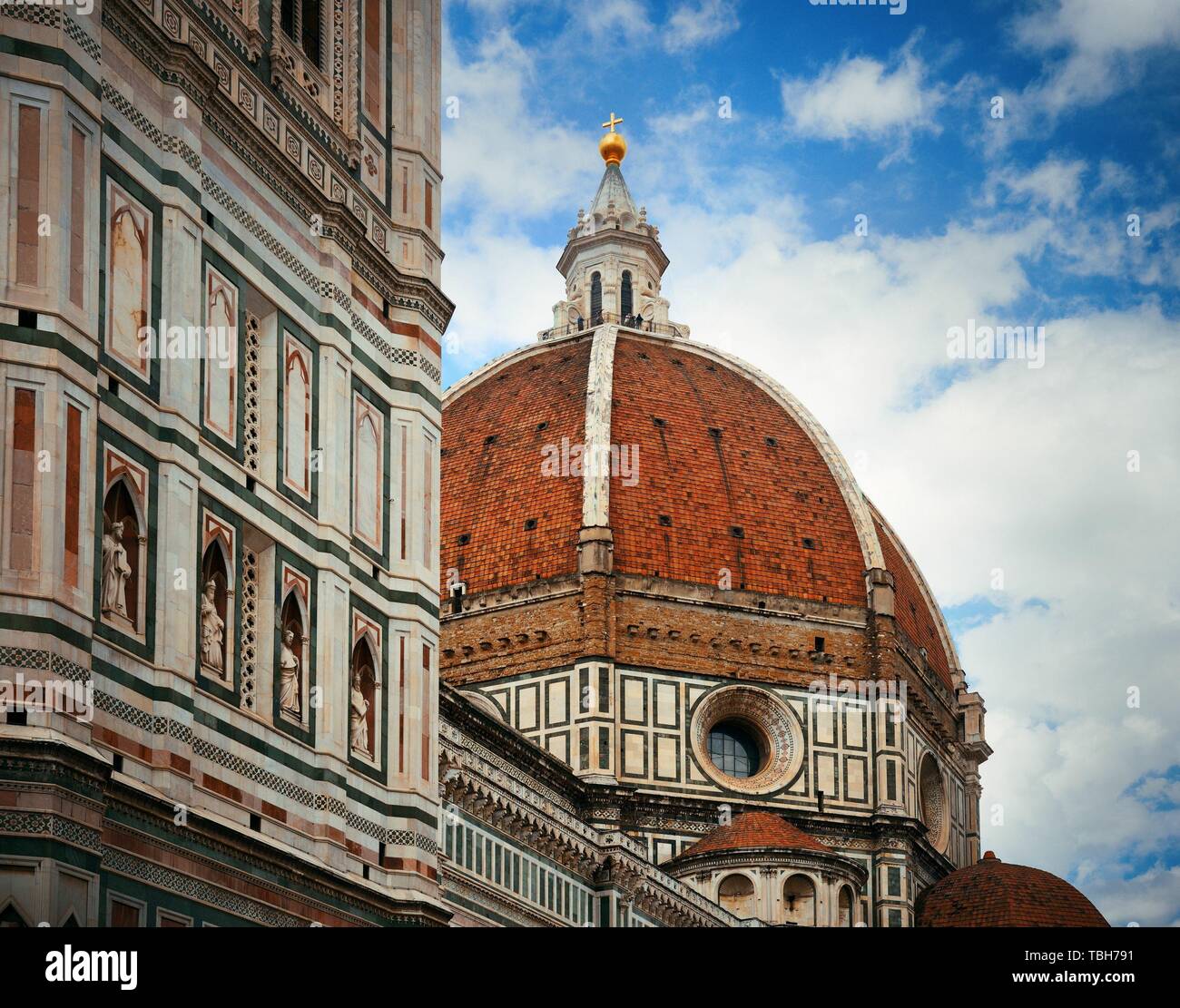 Duomo Santa Maria Del Fiore in Florence Italy dome closeup view Stock ...