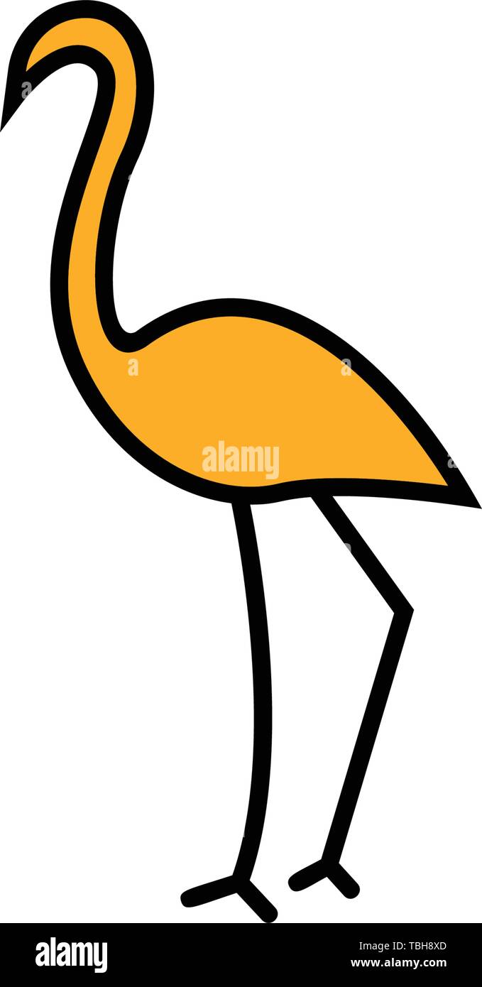 Flamingo icon vector template - Sign Stock Vector