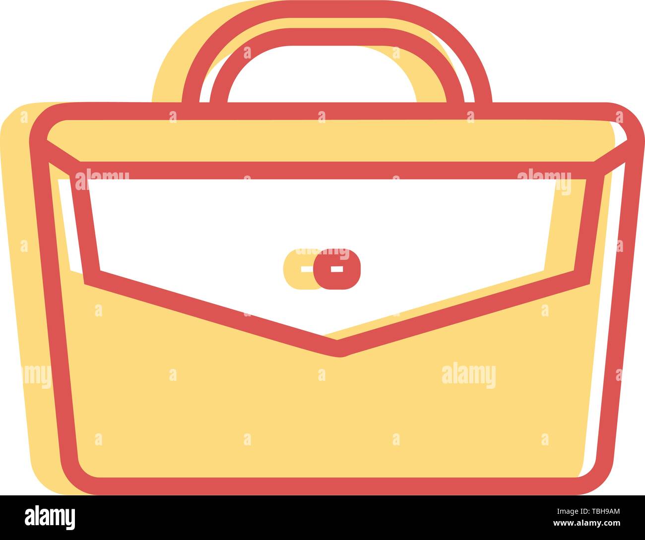 Business briefcase linear fill icon - Vector Stock Vector