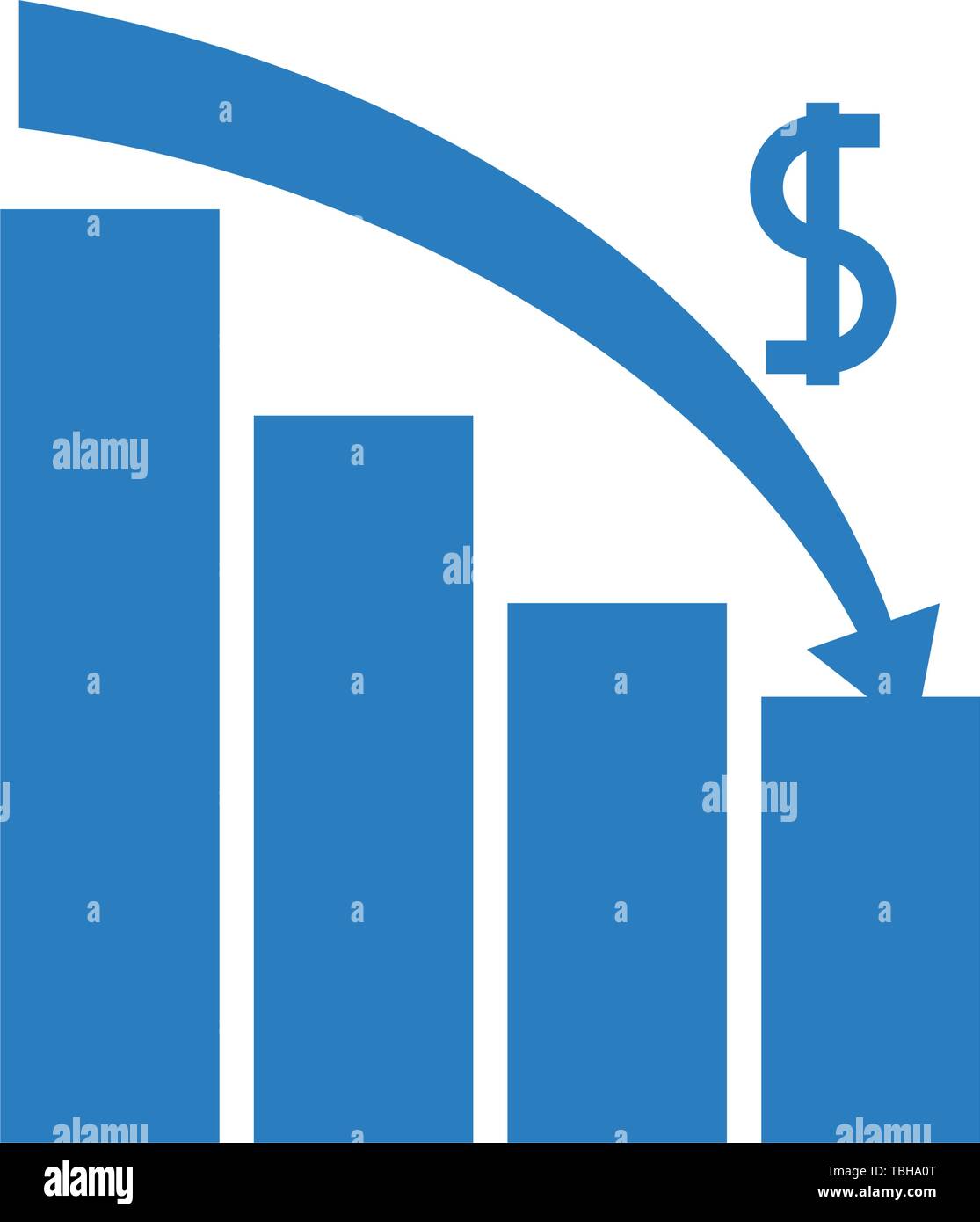 Investment downward Stock Vector Images - Alamy