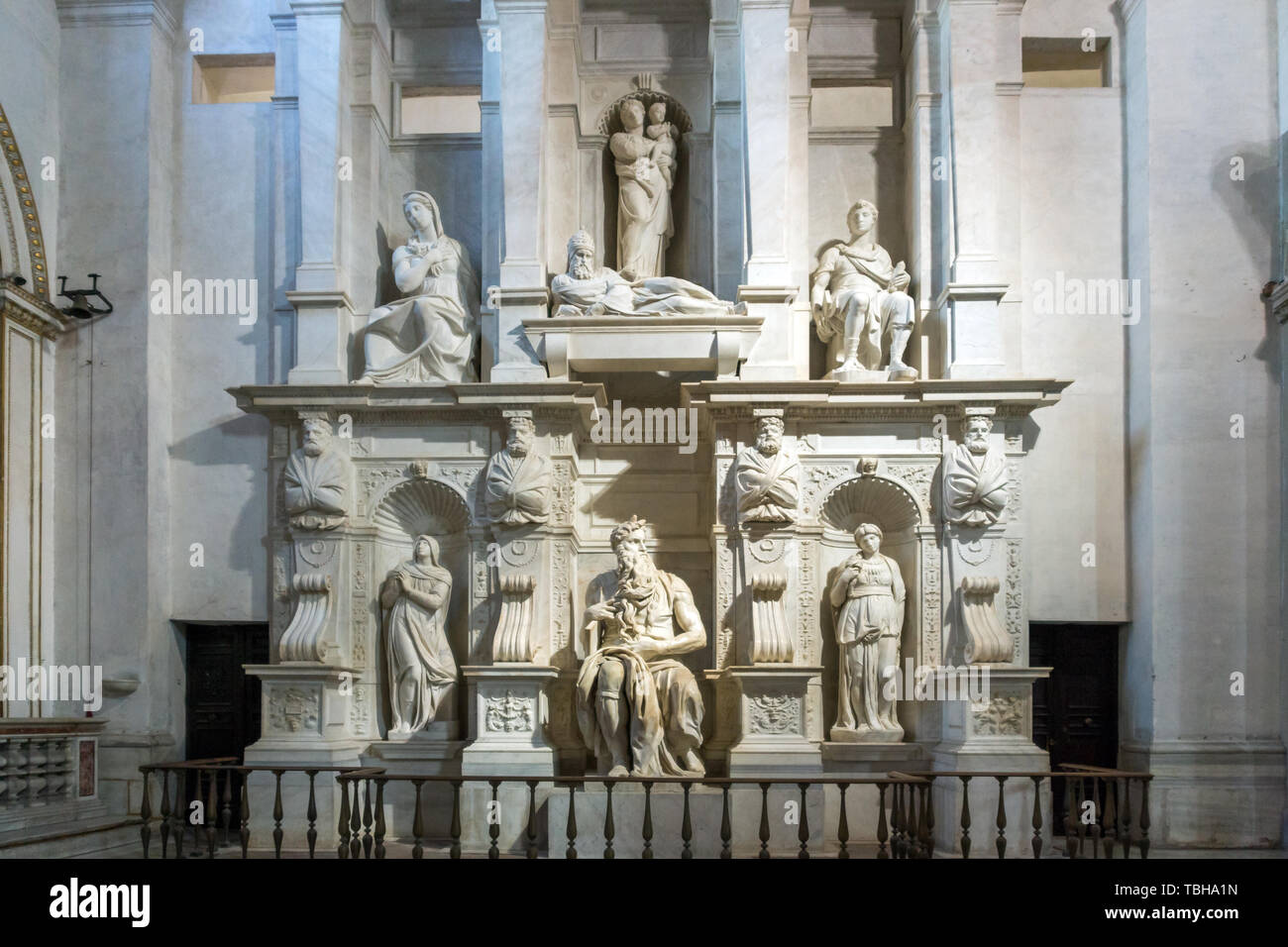 ROME, ITALY JUNE 23, 2017 Michelangelo's Moses, Statue in the