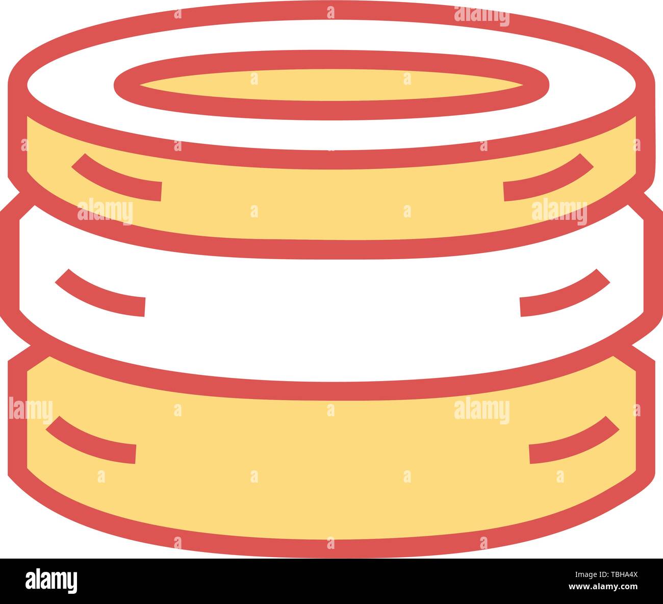 Money icon linear fill. Coin sign vector Stock Vector Image & Art - Alamy