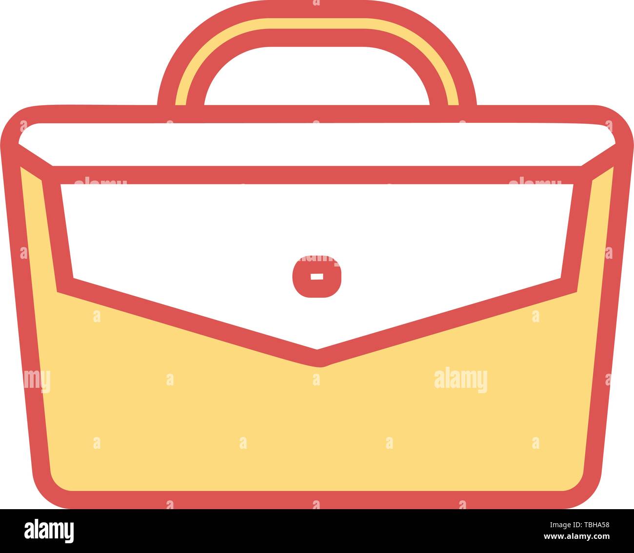 Business briefcase linear fill icon - Vector Stock Vector