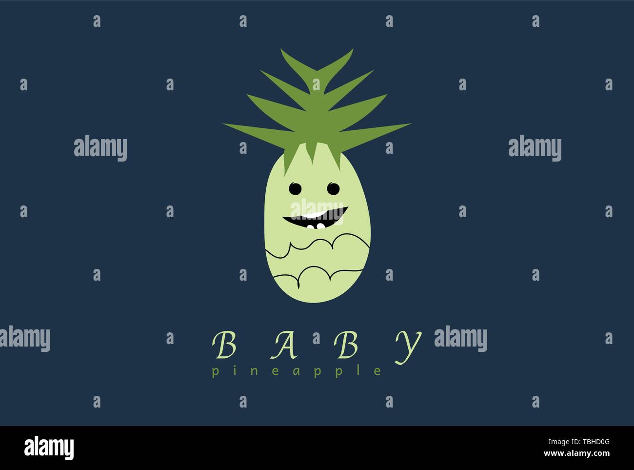 Cute pineapple flat illustration Stock Vector Image & Art - Alamy