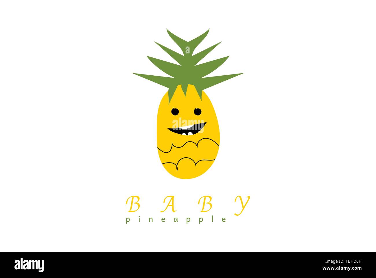 Cute pineapple flat illustration Stock Vector Image & Art - Alamy