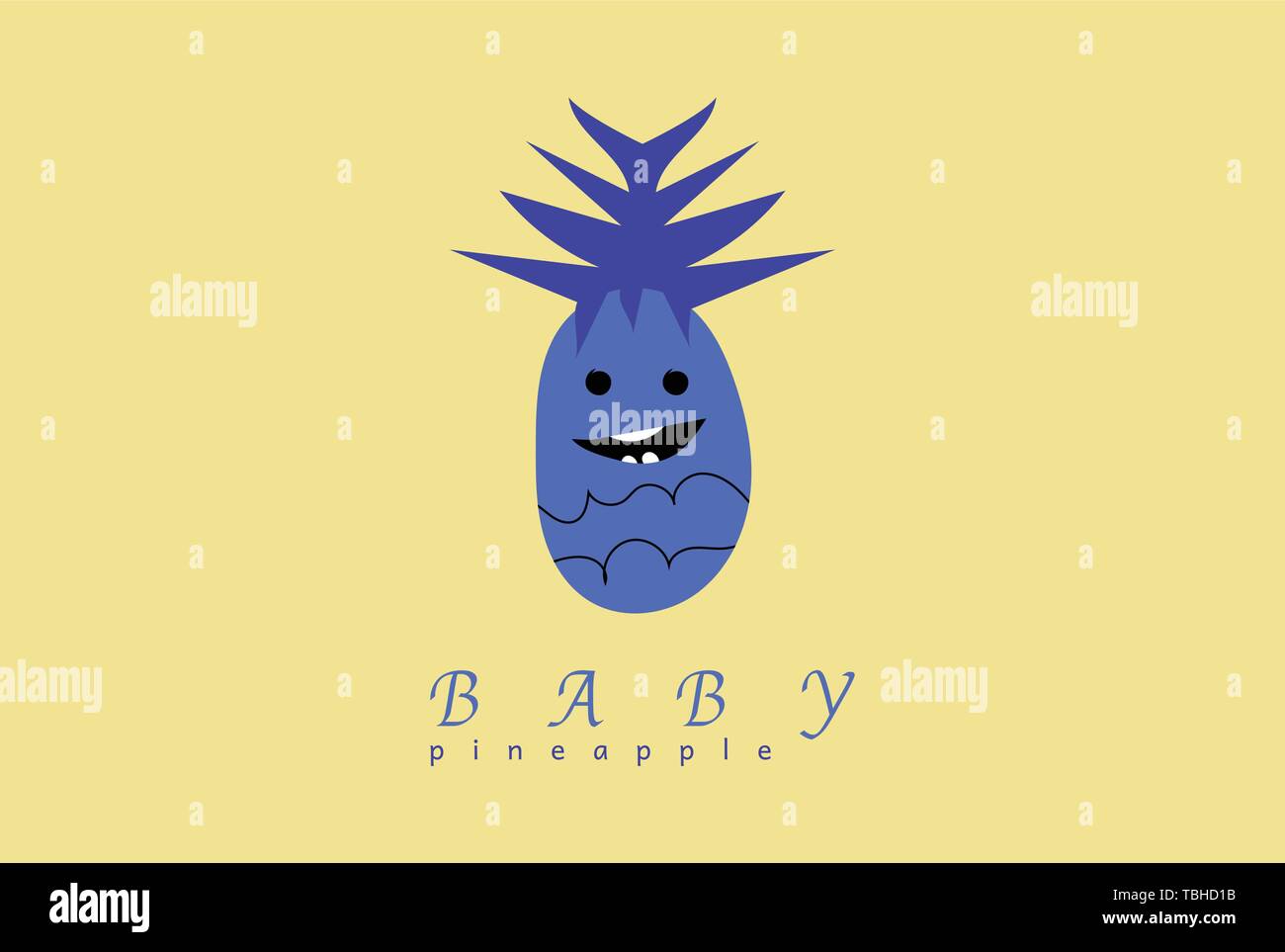 Cute pineapple flat illustration Stock Vector Image & Art - Alamy