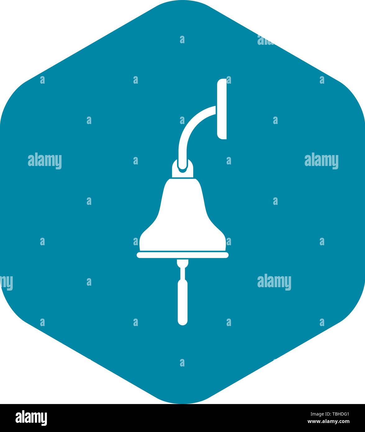 Ship bell icon simple Stock Vector