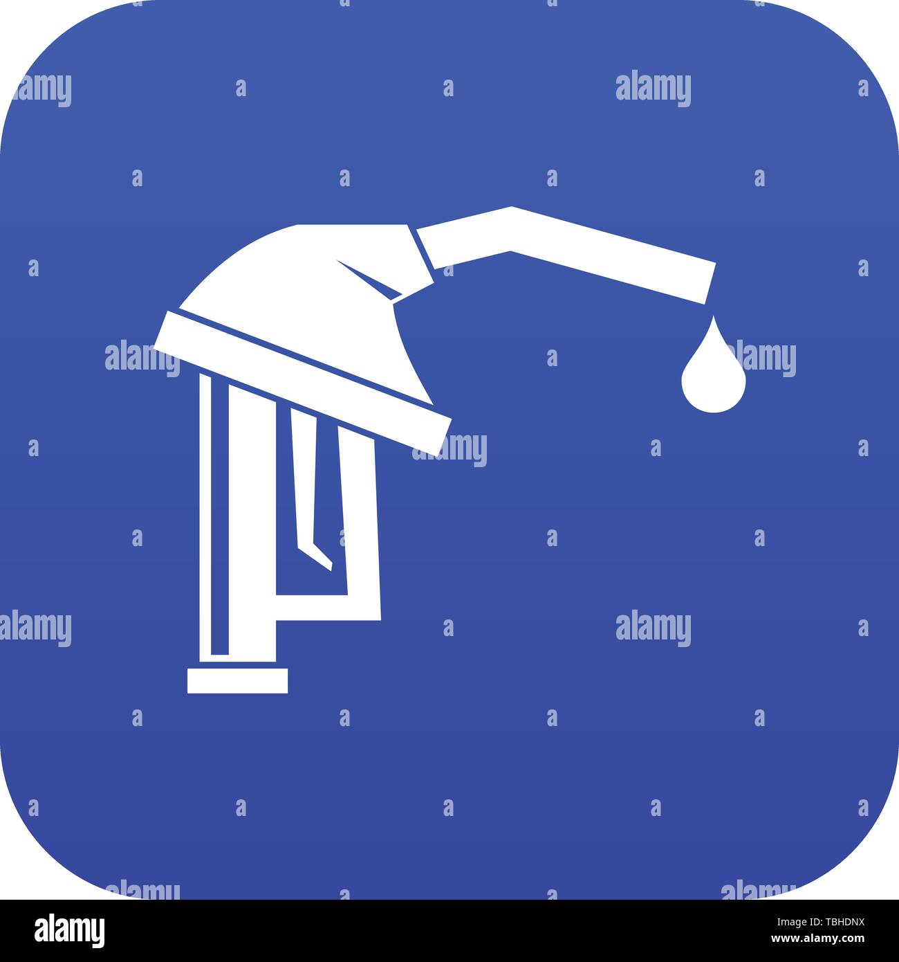 Gasoline pump nozzle icon digital blue Stock Vector