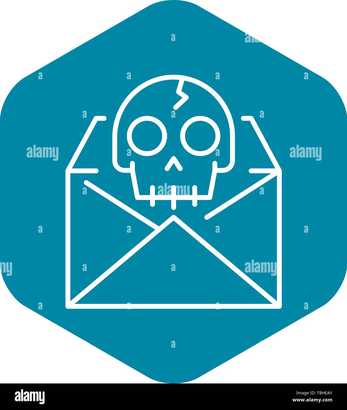 Hacking email icon, outline style Stock Vector Image & Art - Alamy