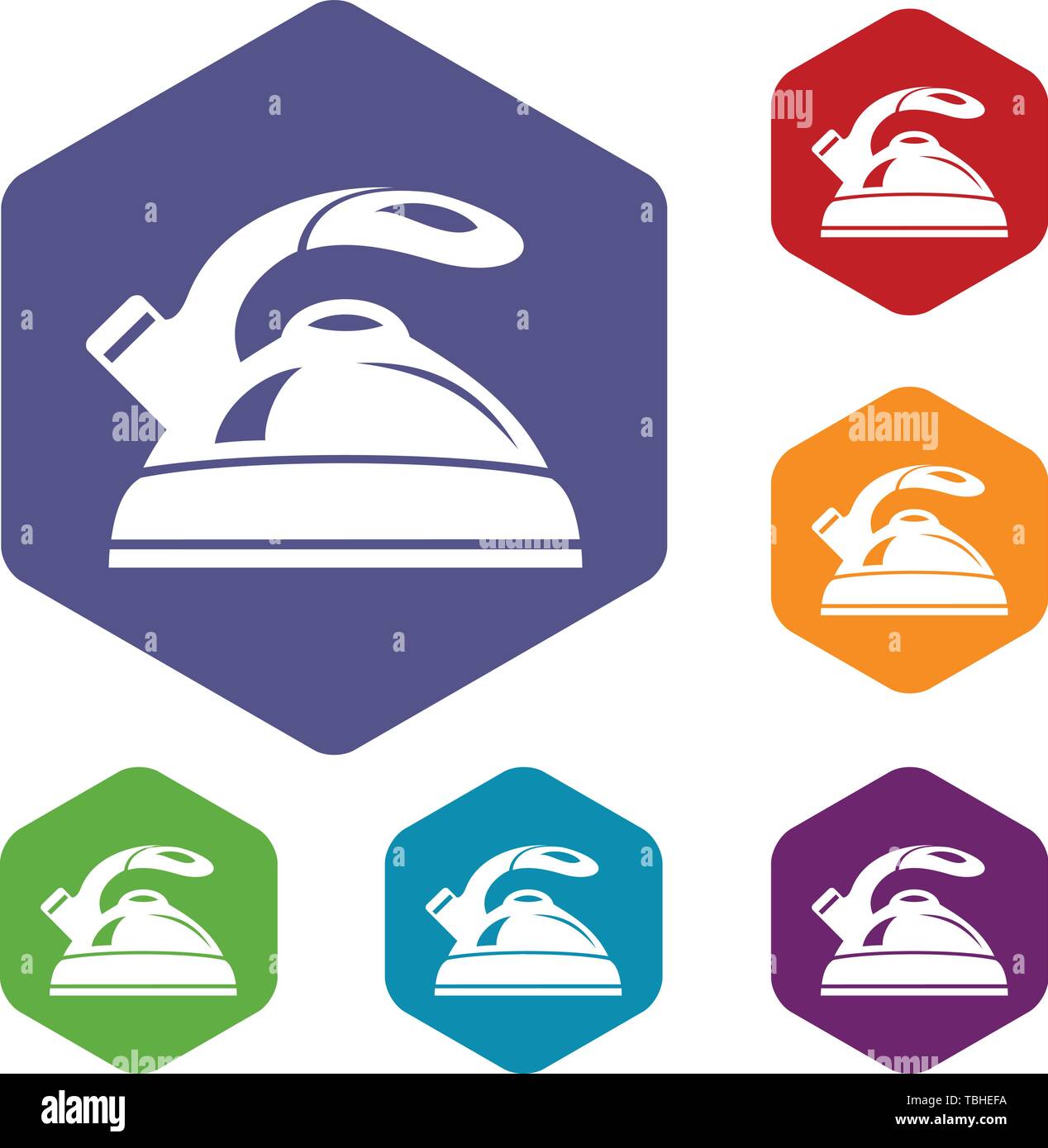 Kettle icons vector hexahedron Stock Vector