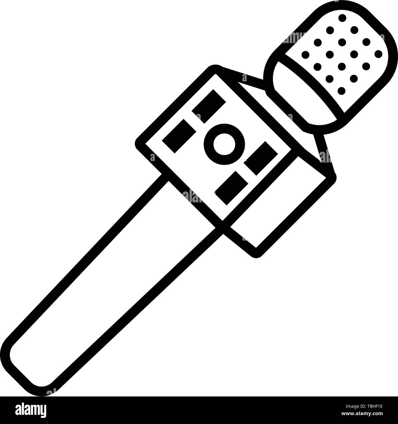 Microphone icon vector - Line art Stock Vector Image & Art - Alamy