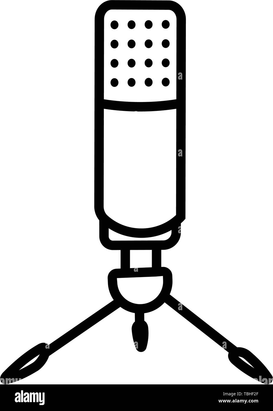 Microphone icon vector - Line art Stock Vector Image & Art - Alamy