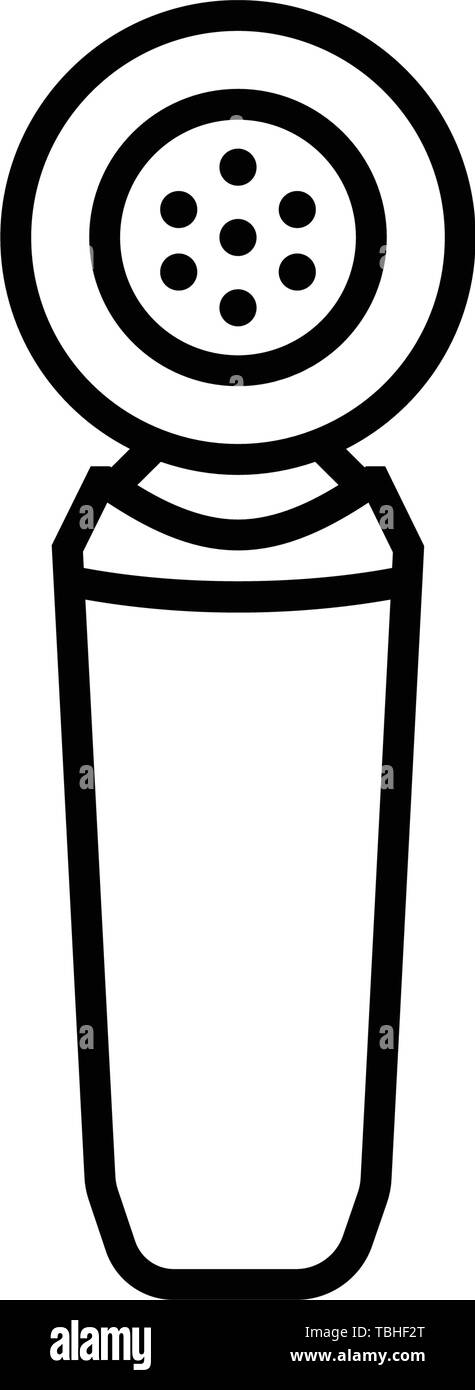 Microphone icon vector - Line art Stock Vector Image & Art - Alamy