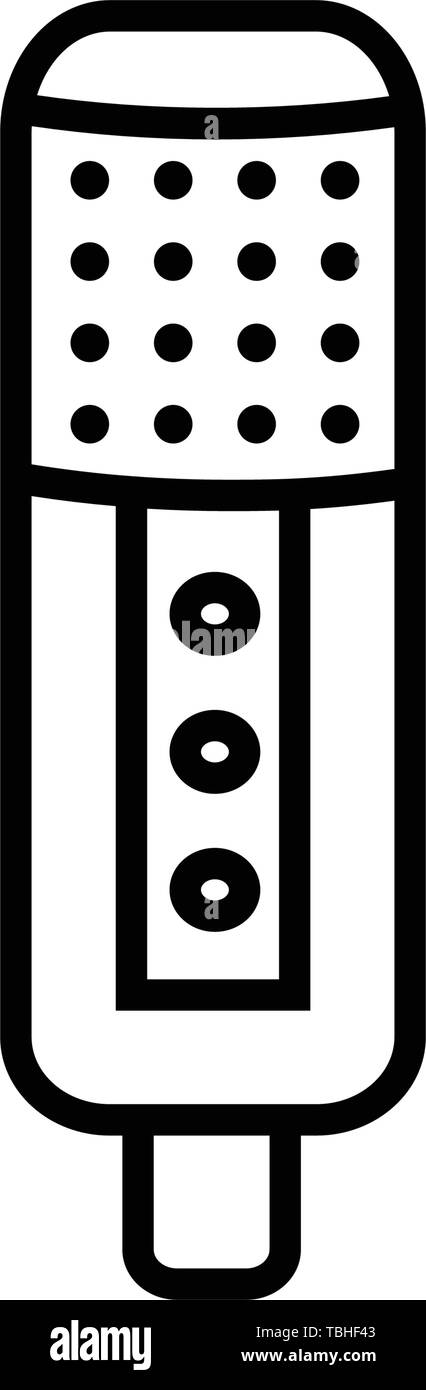 Microphone icon vector - Line art Stock Vector Image & Art - Alamy