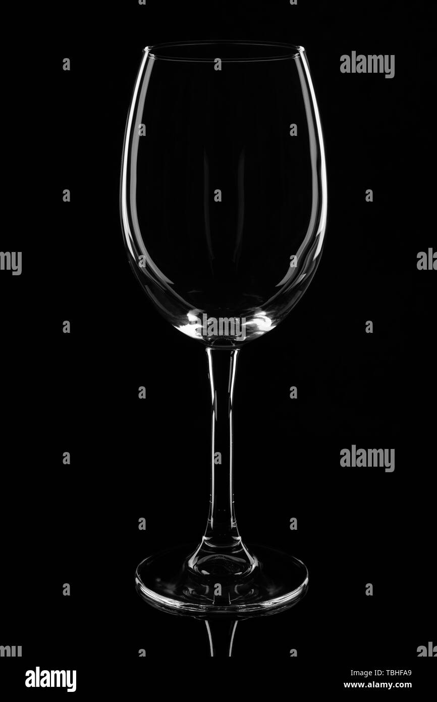 Transparent wine bottle wineglass Black and White Stock Photos & Images ...