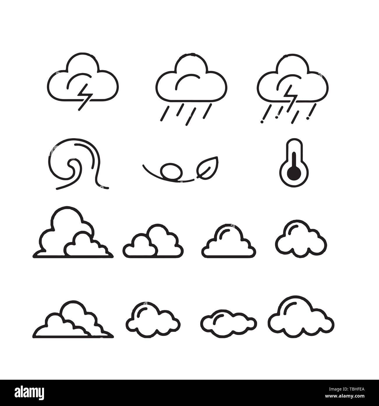 weather icons with White Background Vector Stock Vector Image & Art - Alamy