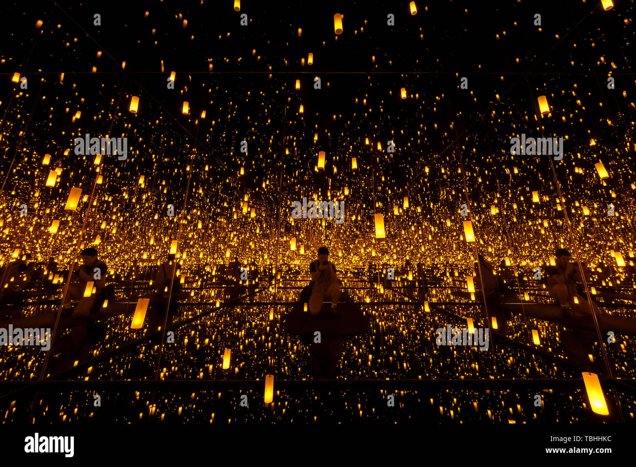 Las Vegas, APR 28: The famous Infinity Mirrored Room showing in Bellagio Gallery of Fine Art on APR 28, 2019 at Las Vegas, Nevada Stock Photo