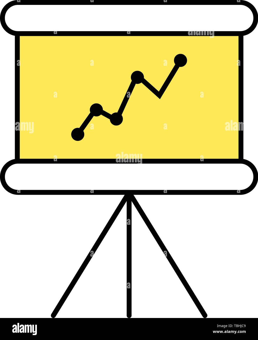 Board with business graph icon - vector Stock Vector Image & Art - Alamy