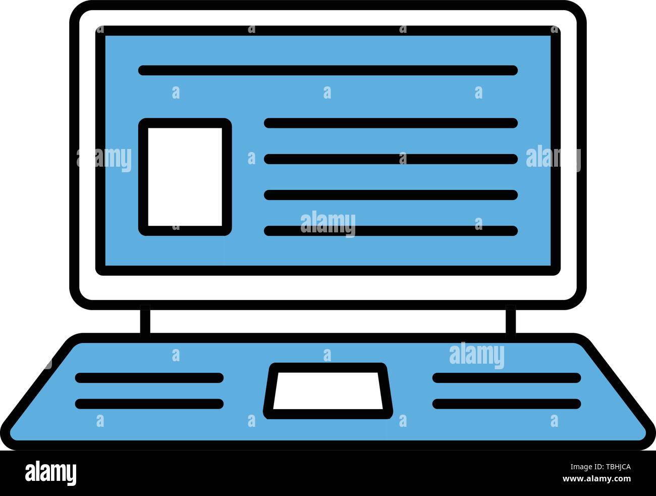Laptop with web page icon - vector Stock Vector Image & Art - Alamy
